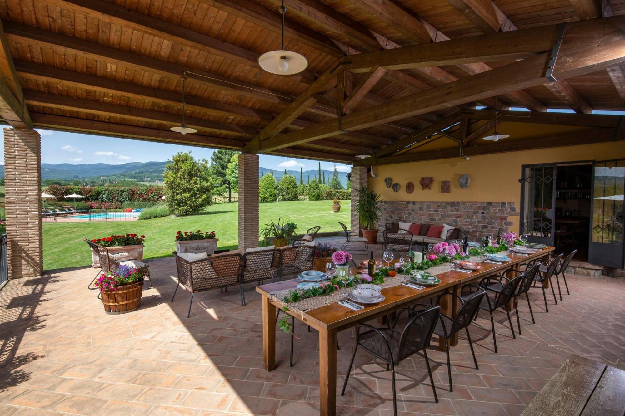 Villa La Cornice - Homelike Villas Bibbiena Bagian luar foto